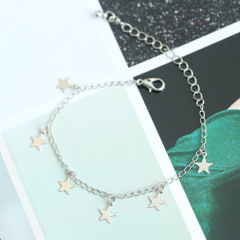 Fashion Women Metal Stars Cuff Bracelets Jewelry Gold Adjustable Charm Bracelet