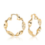Wholesale copper thread hoop plating 18k gold fashion earring accessories Wholesale copper thread hoop plating 18k gold fashion earring accessories
