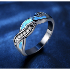 High quality Paris fashion accessories stainless steel jewelry opal ring