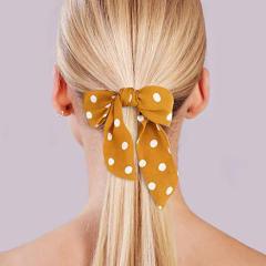 New arrival girls stain scarf scrunchies with bow elastic hair bands for women
