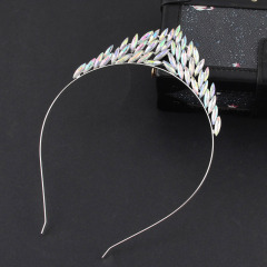 Wedding bride Beaded rhinestone Headbands Crystal Pearl Hairband Baroque Clasp Hair Accessories Woman