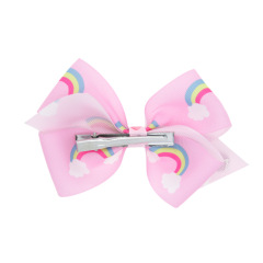 2020 Amazon INS Hot Jojo Siwa 5-inch Printing Ribbon Bow Hair Clip Jojo Bows