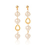 Fashion jewelry women alloy gold plated irregular simulate freshwater pearl earrings Fashion jewelry women alloy gold plated irregular simulate freshwater pearl earrings