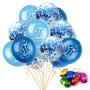 12inch rose gold confetti balloon set 1st birthday party decorations