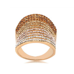 fashion ins amazon jewelry gold ring women Female brass decoration ring zircon