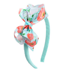 Women hair accessories ladies fabric printing flowers bow headbands