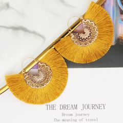 fancy fashion Bohemian Alloy Silk Thread Ethnic Dangle Drop Tassel Earring jewelry For Women