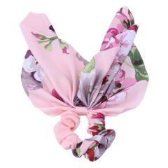 Printed Fabric Elastic Hair Bands Bowknot Hair Ties Ponytail Holder Scrunchies For Women