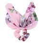 Printed Fabric Elastic Hair Bands Bowknot Hair Ties Ponytail Holder Scrunchies For Women