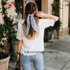 Hot-saling Wholesale Fashion Hair Scrunchies Beautiful Printing Hair Ties For Women