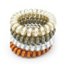 5.5CM wide mix color fabric cloth  line hair pnoytail holder elastic telephone wire hair tie