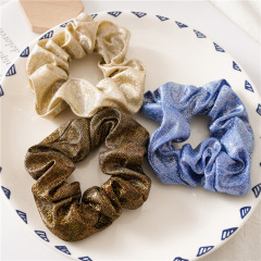 2020 spring new style cute small pu leather scrunchies hair ties for girls