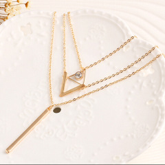 Cheap wish Amazon best seller fashion women gold charm chocker multi three layer necklace Cheap wish Amazon best seller fashion women gold charm chocker multi three layer necklace
