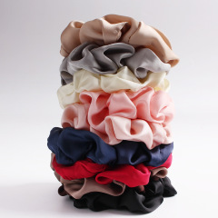 2020 Amazon Hot Style girls women summer elastics soft satin hair scrunchies