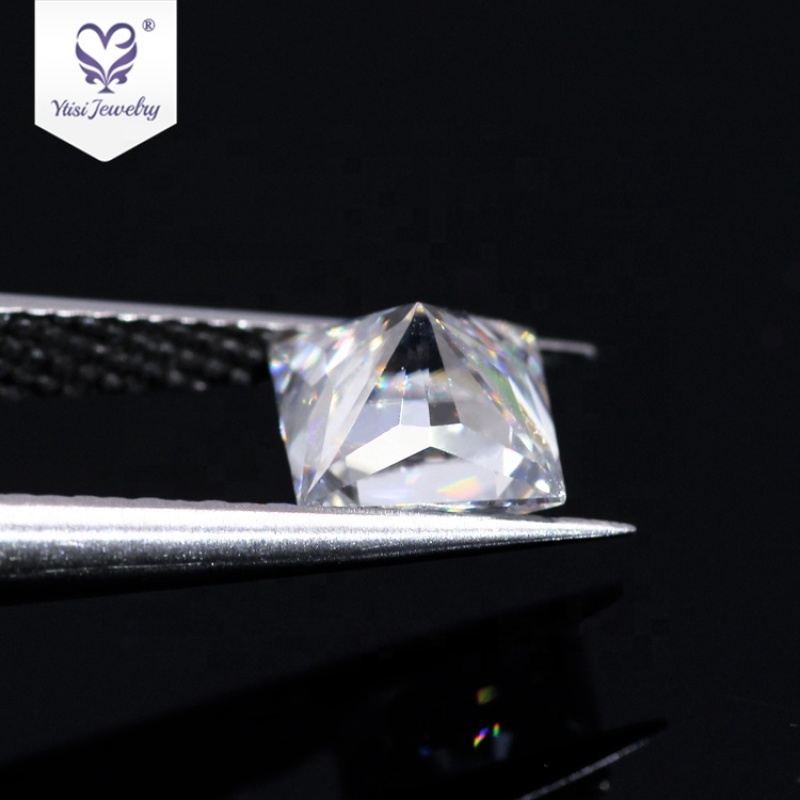 VVS clarity jewelry making 5.5mm 1carat princess cut moissanite VVS clarity jewelry making 5.5mm 1carat princess cut moissanite