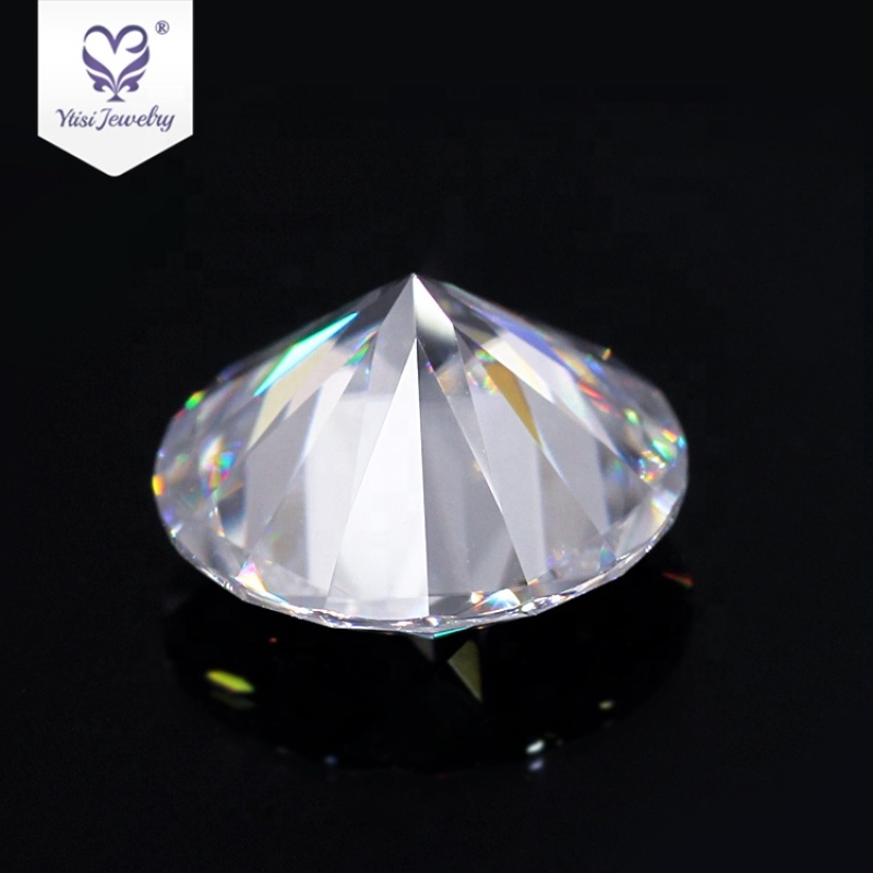 6.5mm round brilliant cut white heat treatment loose moissanite diamonds