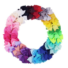 2020 Amazon 40 Colors Girl Hair Accessories Butterfly Kids Bow Hair Clip