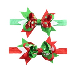 Swallowtail bubble flower christmas snowman christmas ribbon hair bow children head band for baby girl