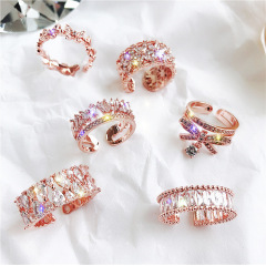 High quality women jewelry brass white steel bow shaped index finger open Rings High quality women jewelry brass white steel bow shaped index finger open Rings