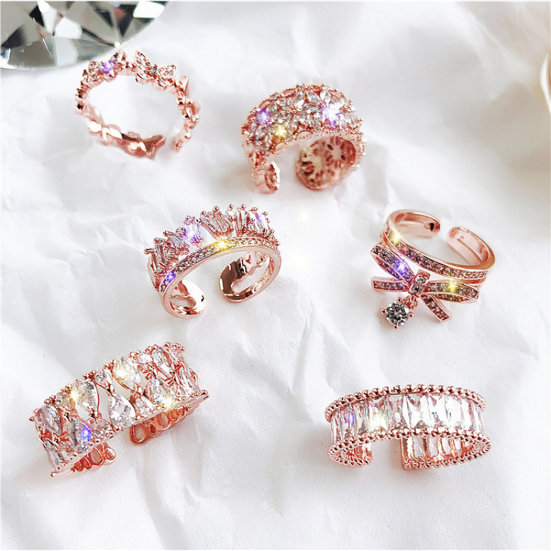 High quality women jewelry brass white steel bow shaped index finger open Rings High quality women jewelry brass white steel bow shaped index finger open Rings