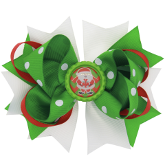 Adorable child Christmas hairpin clips multi-colored knot girls kids hair accessories