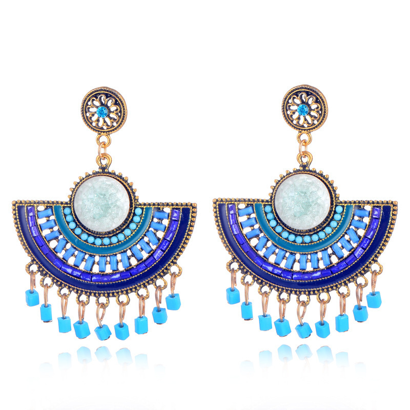 2019 latest design sector tassel alloy eardrop dangler bohemian earrings women 2019 latest design sector tassel alloy eardrop dangler bohemian earrings women