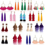 INS Amazon Hot sale bohemia statement colorful long woman girls tassel Earring sets INS Amazon Hot sale bohemia statement colorful long woman girls tassel Earring sets
