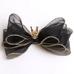 Popular top sales colorful fancy organza lace hair clip for baby girl Popular top sales colorful fancy organza lace hair clip for baby girl