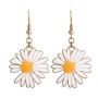 New Design INS Hot Summer small fresh alloy girls sunflower long daisy earrings