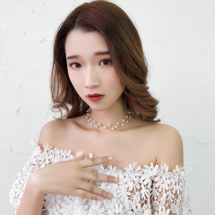 New Arrival Fashion Girls Ladies Faux Pearl Imitate Crystal Alloy Choker for Women