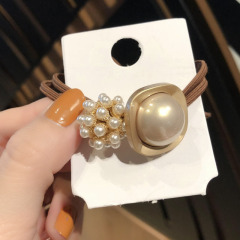 amazon ins fancy fashion 3PCS  hairband elastic hair tie pearl for Women Girls
