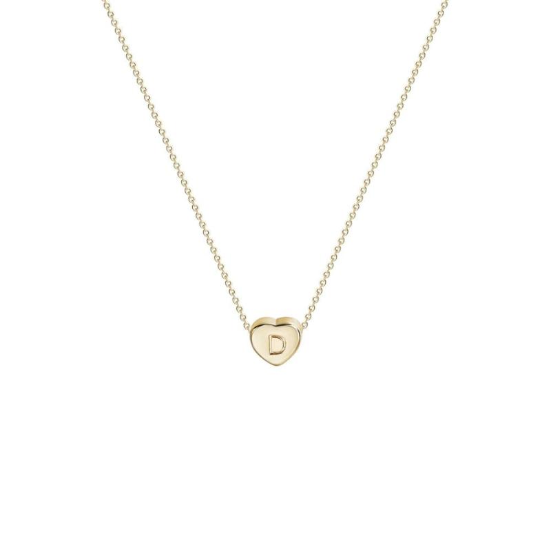 Amazon Hot Sale Women Customized Personalized Statement Heart Shaped Letter Jewelry Necklaces