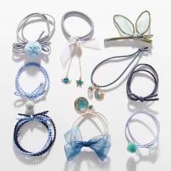 Glitter Ponytail Holders Hair Accessories Scrunchies girl headwear Hair ties set