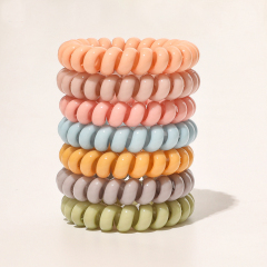 Wholesale Cheap Multi-color Curly Cord Coil Elastic Telephone Wire Hair Tie Wholesale Cheap Multi-color Curly Cord Coil Elastic Telephone Wire Hair Tie