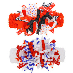 American Baby Girls Headbands ,Chiffon Feather Band Hair Accessories for Newborns