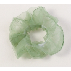 2020 new arrival summer pure color transparent organza hair scrunchies for girls