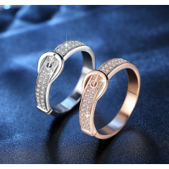 Bride jewelry wedding decoration accessories diamond rose gold pearl ring