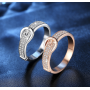 Bride jewelry wedding decoration accessories diamond rose gold pearl ring