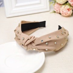 Wholesale amazon popular fabric headband rhinestone hair bands for adult
