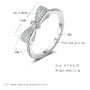 925 Sterling Silver Plated Cubic Zirconia Bow Tie Ring Micro Pave Cubic Zirconia Bowtie Ring
