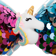 custom kids Baby Girl teenage unicorn angel sequin glitter Handmade jojo hair bows for girls