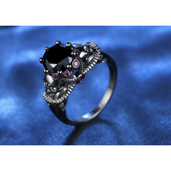 Fashionable high quality copper skull stainless steel punk style rings