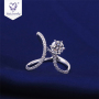 Classical Cubic Zirconia 14k 18K Gold sliver Plated Platinum wedding moissanite Ring