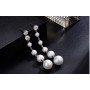 New Fashion 925 Silver Long Women Earring Accessories Pearl Tassel Earrings