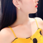 wholesale women geometric triangle S925 silver pin alloy crystal stud earrings wholesale women geometric triangle S925 silver pin alloy crystal stud earrings