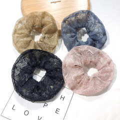 Fashionable bulk women hair accessories contracted and sweet big size elastic lace hair scrunchies Fashionable bulk women hair accessories contracted and sweet big size elastic lace hair scrunchies