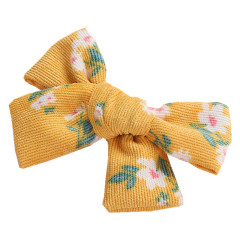 Amazon hot sale Printed multicolor children's fabric baby bow hair clips