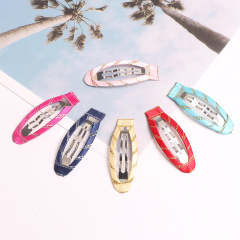 Hot Selling kids dots printed baby Snap Hair Clips for Girls hair Accessories
