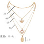 wish Amazon ins fashion gold angle heart multi layered chain choker necklace set for women lady girls wish Amazon ins fashion gold angle heart multi layered chain choker necklace set for women lady girls