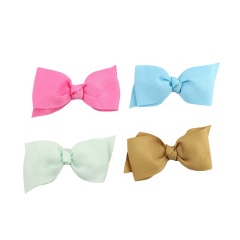 Hot hair clip candy color children's hair accessories grip fabric headdress bow small metal hair clips Hot hair clip candy color children's hair accessories grip fabric headdress bow small metal hair clips